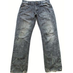 Vintage Japanese Gray Sand Wash Distressed Denim
